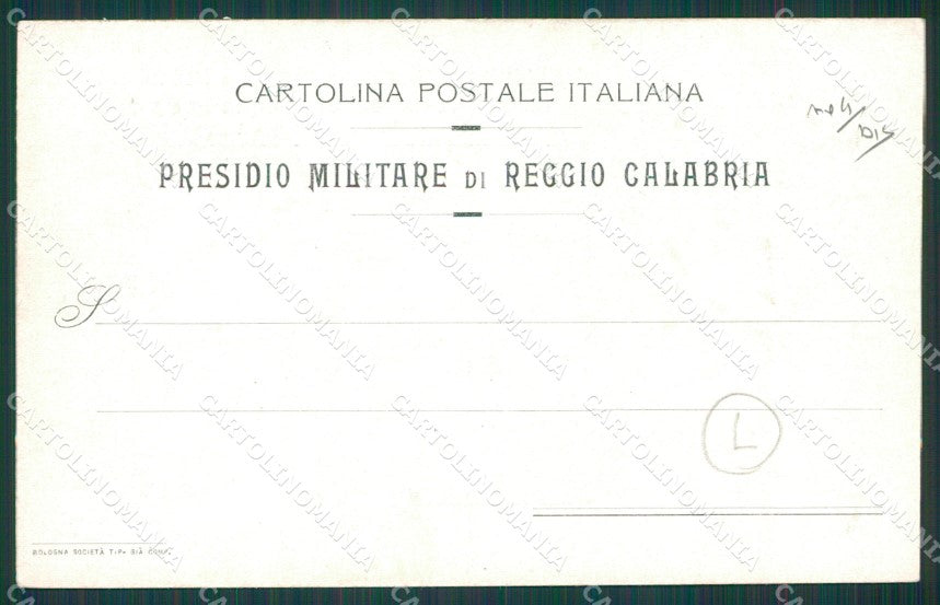 Reggio Calabria città Militari Agricoltura cartolina QZ4045 – retro