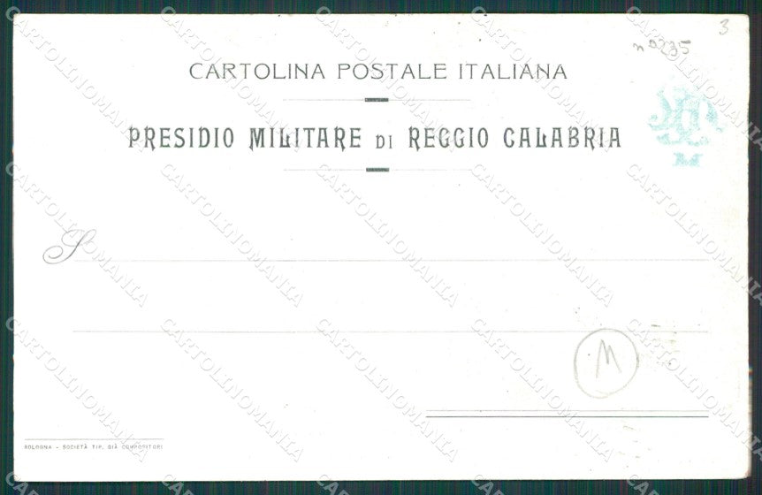 Reggio Calabria città Militari Agricoltura cartolina QZ4046 – retro