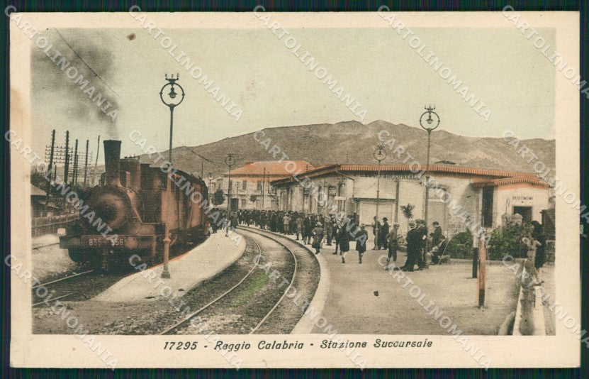 Reggio Calabria città Stazione Treno cartolina QZ4055 – fronte