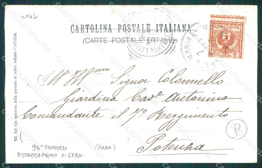 Reggio Calabria Gerace Marina Militari Fanteria foto cartolina QZ4059 – retro