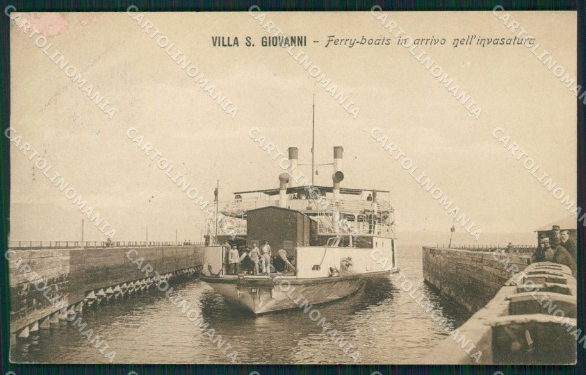 Reggio Calabria Villa San Giovanni ABRASA PIEGHINA cartolina QZ4063 – fronte