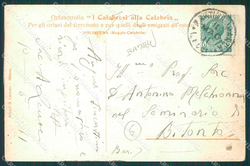 Reggio Calabria Polistena PIEGHE cartolina QZ4071 – retro