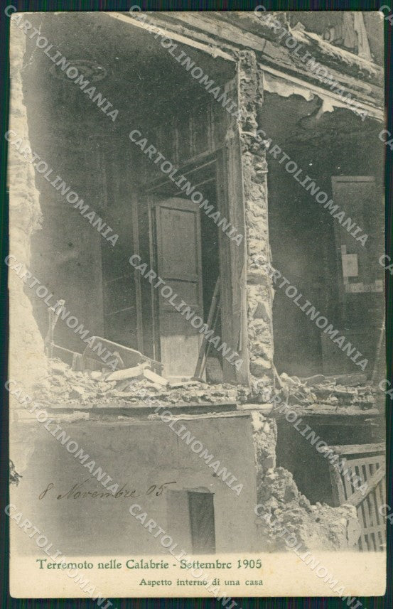 Catanzaro Terremoto delle Calabrie PIEGA cartolina QZ4117 – fronte