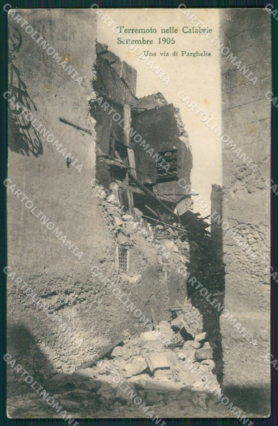 Catanzaro Terremoto delle Calabrie Vibo Valentia Parghelia cartolina QZ4118 – fronte