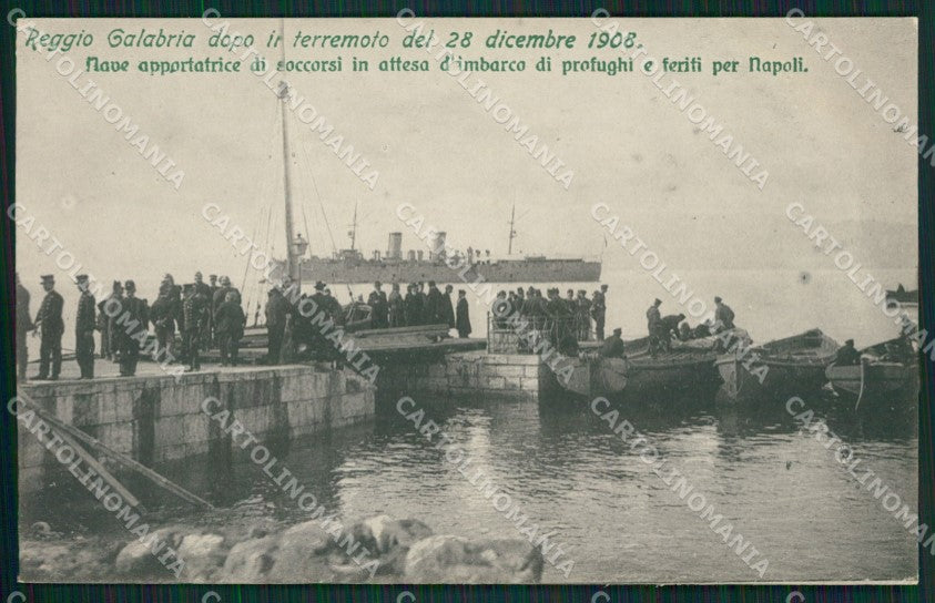 Reggio Calabria Terremoto delle Calabrie cartolina QZ4144 – fronte
