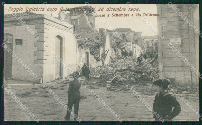 Reggio Calabria Terremoto delle Calabrie cartolina QZ4148 – fronte