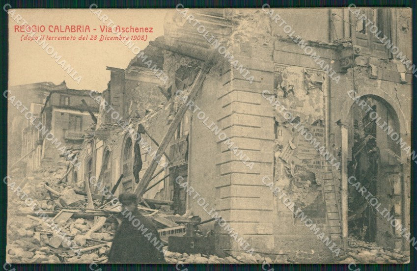 Reggio Calabria Terremoto delle Calabrie PIEGA cartolina QZ4151 – fronte