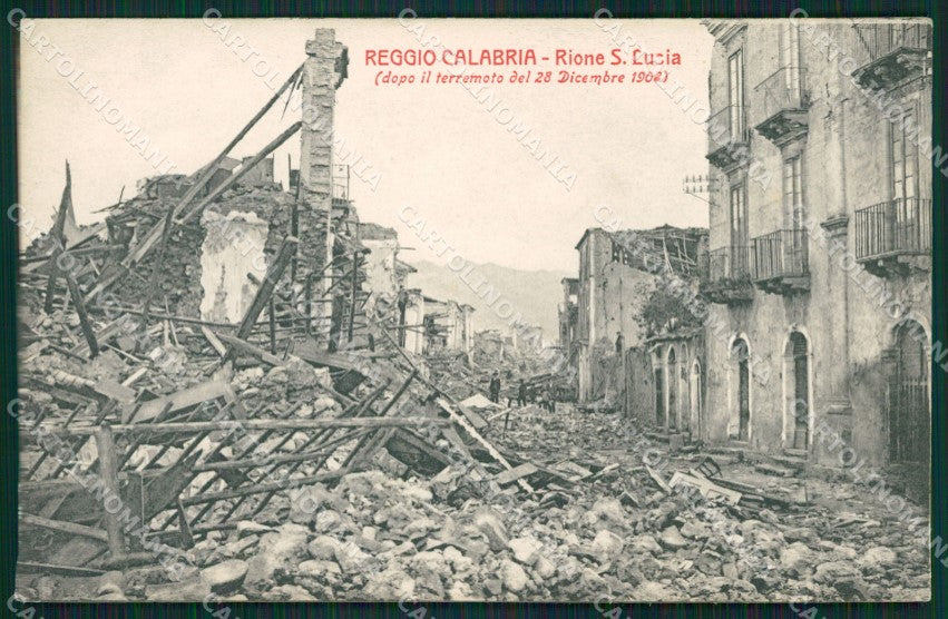 Reggio Calabria Terremoto delle Calabrie cartolina QZ4152 – fronte