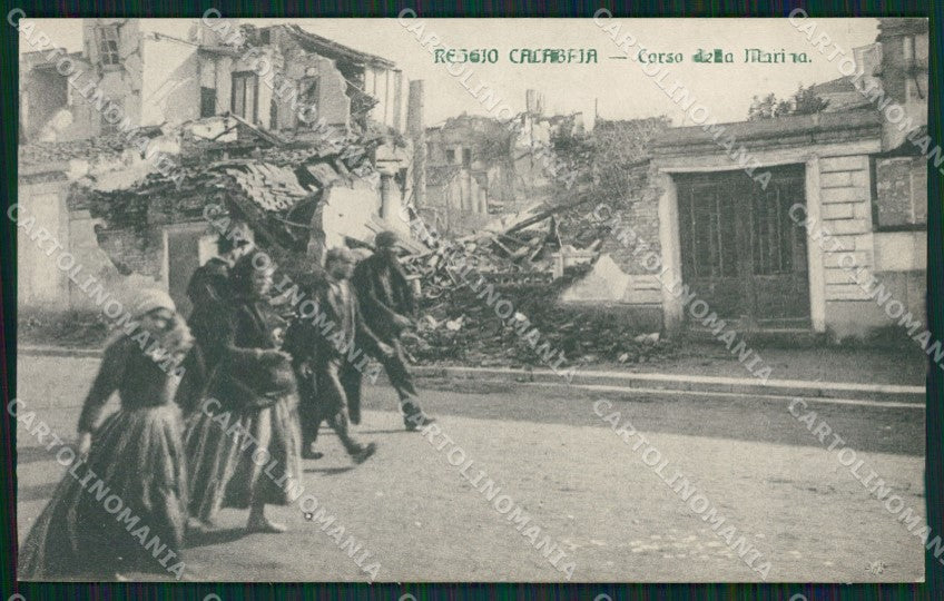 Reggio Calabria Terremoto delle Calabrie foto cartolina QZ4156 – fronte