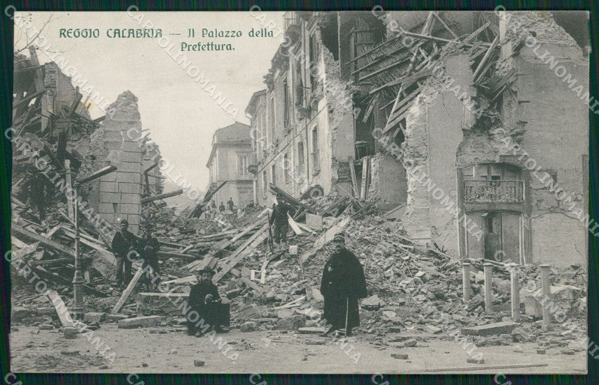 Reggio Calabria Terremoto delle Calabrie cartolina QZ4160 – fronte