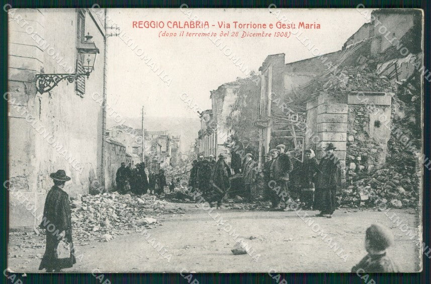 Reggio Calabria Terremoto delle Calabrie cartolina QZ4162 – fronte