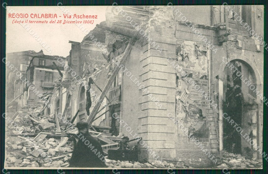 Reggio Calabria Terremoto delle Calabrie cartolina QZ4163 – fronte