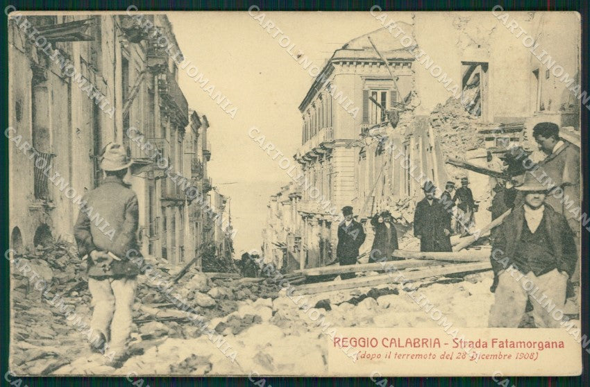 Reggio Calabria Terremoto delle Calabrie cartolina QZ4164 – fronte