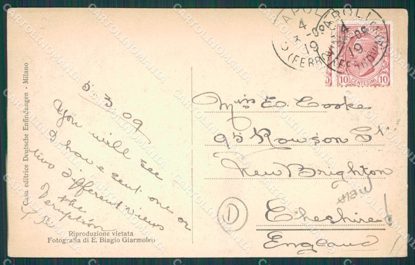 Reggio Calabria Terremoto delle Calabrie cartolina QZ4166 – retro
