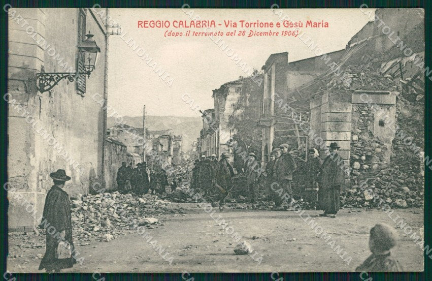 Reggio Calabria Terremoto delle Calabrie cartolina QZ4170 – fronte