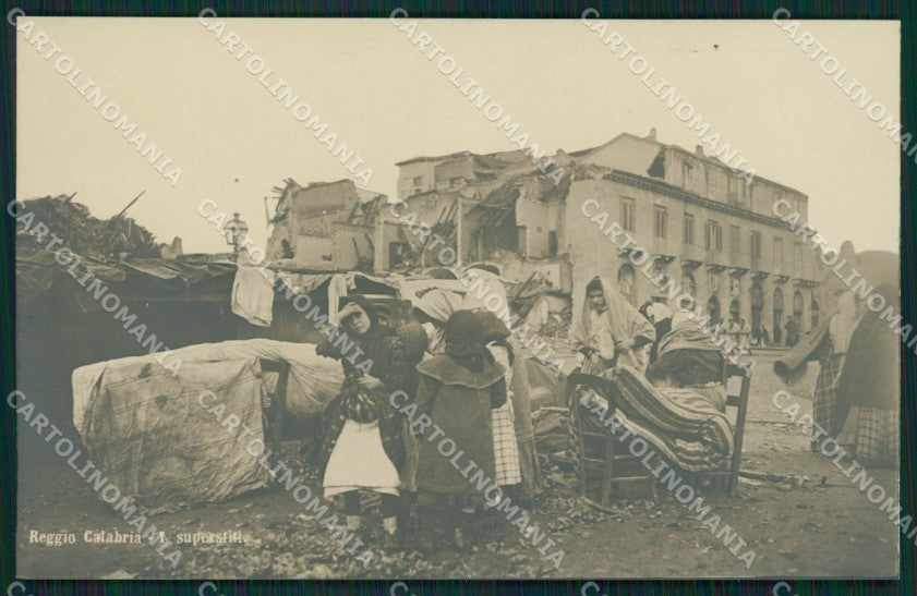Reggio Calabria Terremoto delle Calabrie foto cartolina QZ4178 – fronte