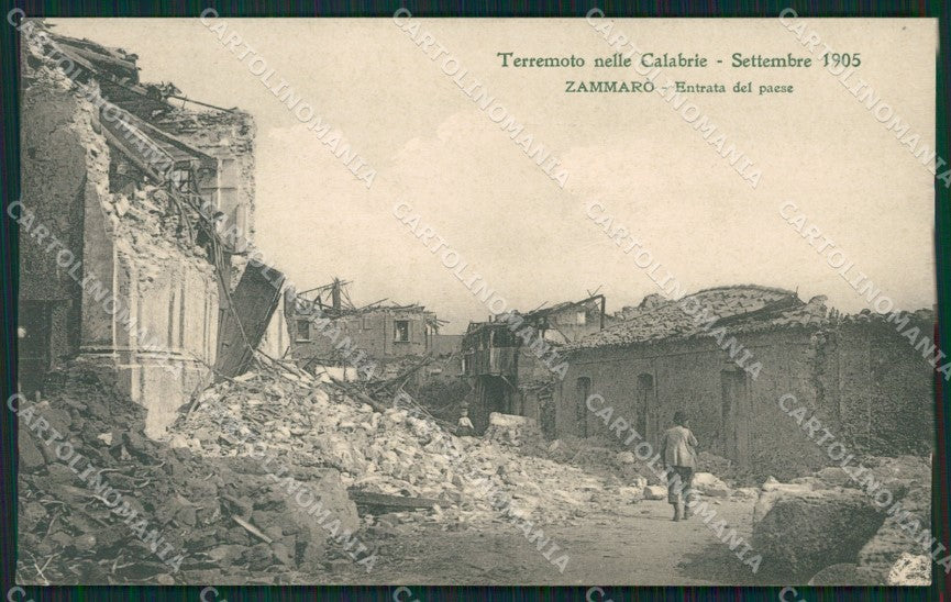 Vibo Valentia San Gregorio d'Ippona Zammarò Terremoto Calabrie cartolina QZ4182 – fronte