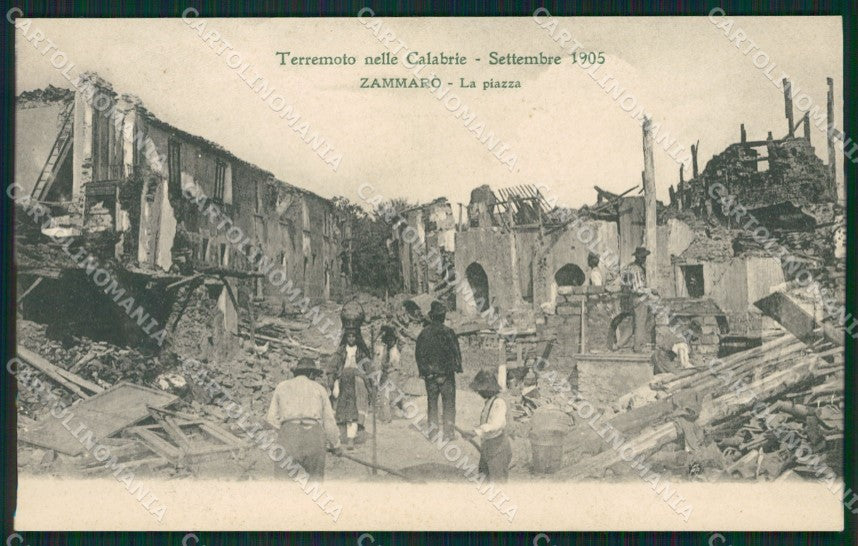 Vibo Valentia San Gregorio d'Ippona Zammarò Terremoto Calabrie cartolina QZ4184 – fronte