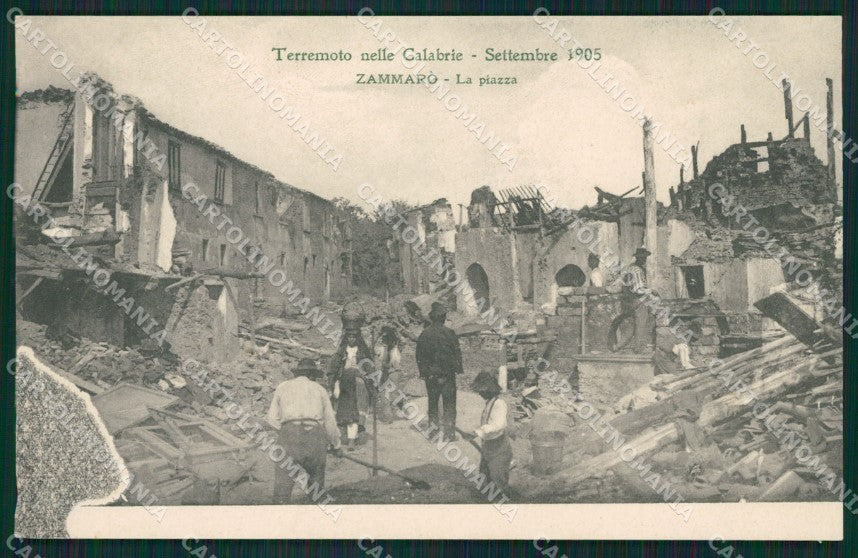 Vibo Valentia San Gregorio d'Ippona Zammarò Terremoto Calabrie cartolina QZ4188 – fronte