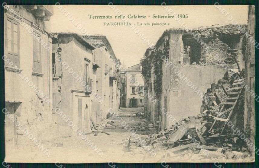 Vibo Valentia Parghelia Terremoto delle Calabrie cartolina QZ4200 – fronte