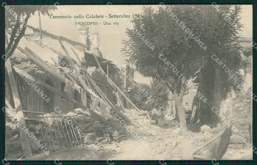 Vibo Valentia Piscopio Terremoto delle Calabrie cartolina QZ4213 – fronte