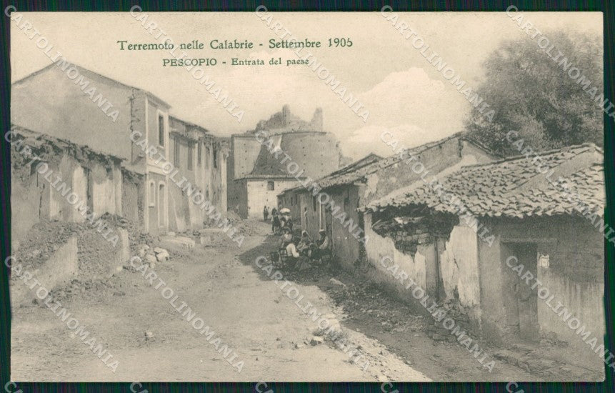 Vibo Valentia Piscopio Terremoto delle Calabrie cartolina QZ4215 – fronte
