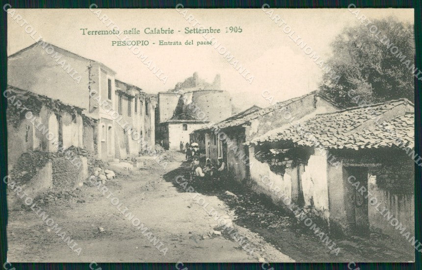 Vibo Valentia Piscopio Terremoto delle Calabrie cartolina QZ4217 – fronte