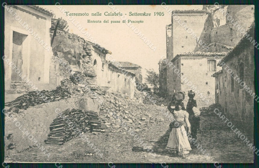 Vibo Valentia Piscopio Terremoto delle Calabrie cartolina QZ4218 – fronte