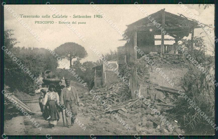 Vibo Valentia Piscopio Terremoto delle Calabrie cartolina QZ4220 – fronte