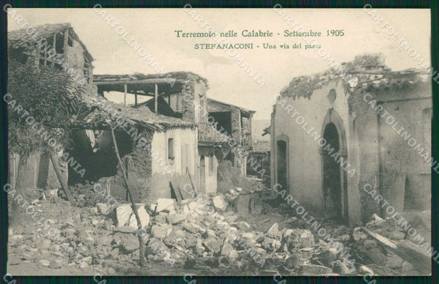 Vibo Valentia Stefanaconi Terremoto delle Calabrie cartolina QZ4225 – fronte