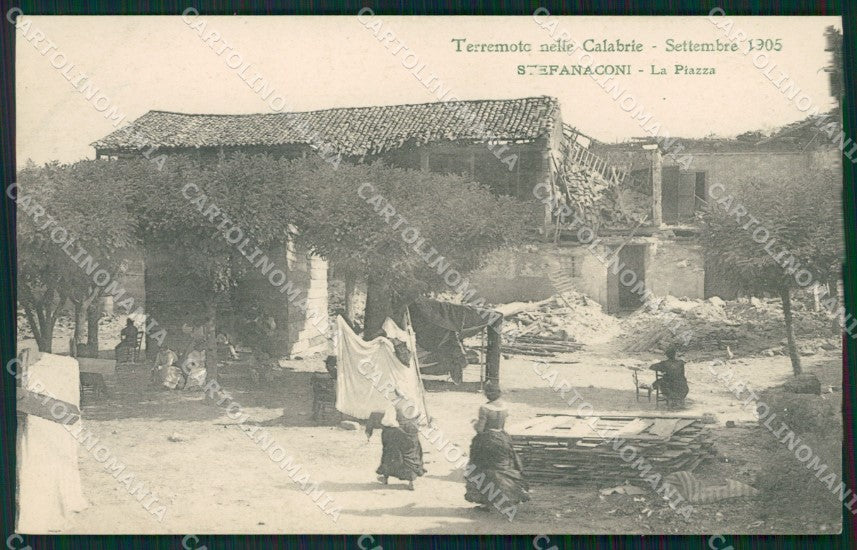Vibo Valentia Stefanaconi Terremoto delle Calabrie cartolina QZ4226 – fronte