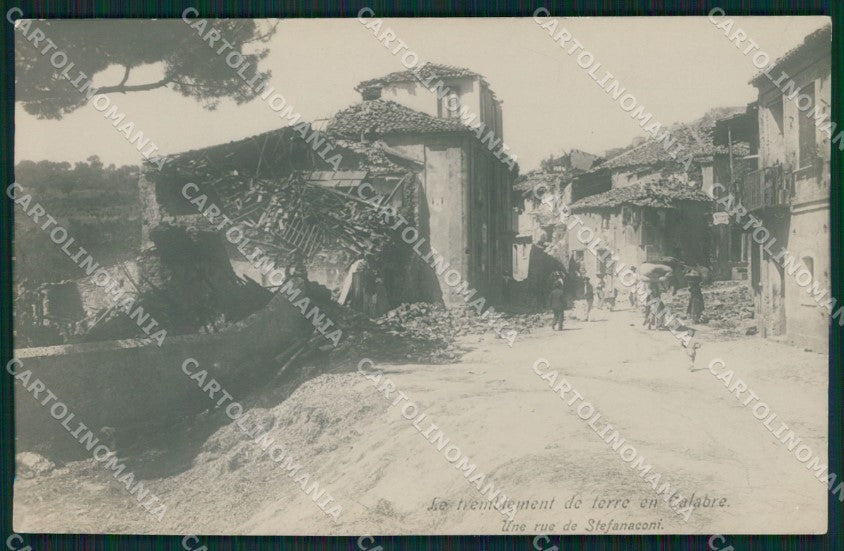Vibo Valentia Stefanaconi Terremoto delle Calabrie foto cartolina QZ4228 – fronte