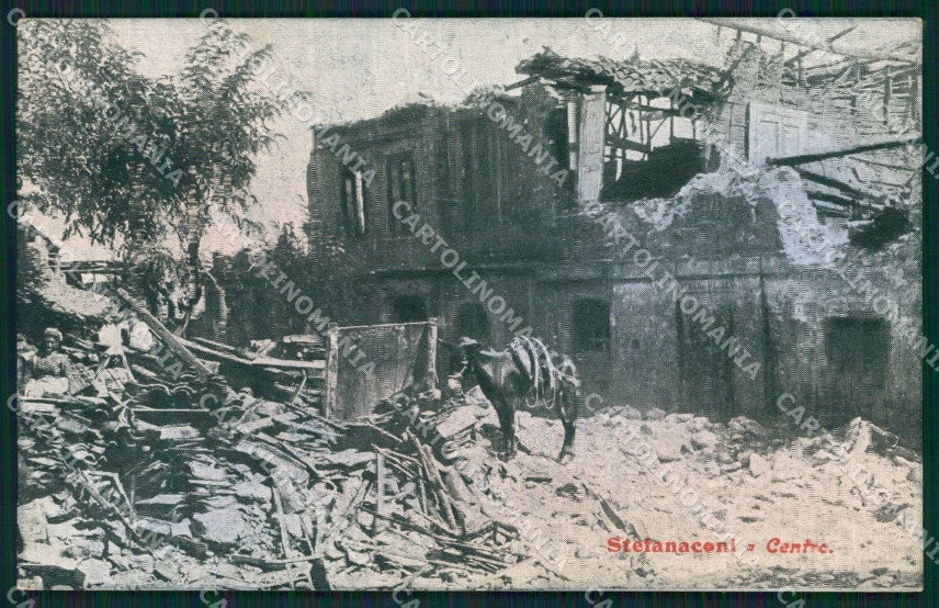 Vibo Valentia Stefanaconi Terremoto delle Calabrie cartolina QZ4230 – fronte