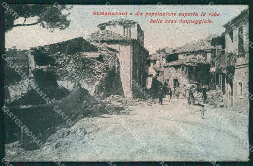 Vibo Valentia Stefanaconi Terremoto delle Calabrie cartolina QZ4231 – fronte