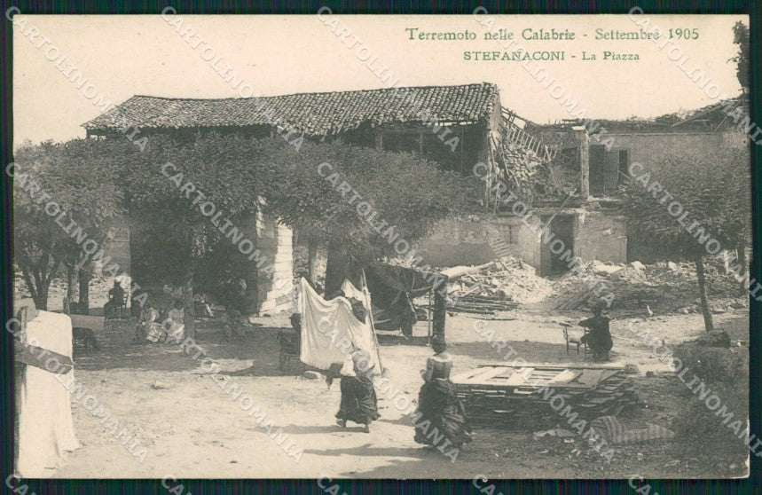 Vibo Valentia Stefanaconi Terremoto delle Calabrie cartolina QZ4234 – fronte