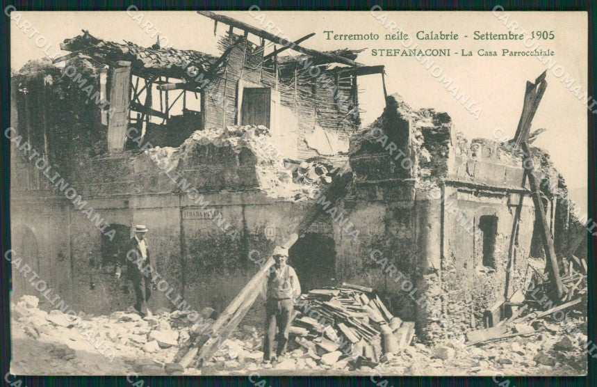Vibo Valentia Stefanaconi Terremoto delle Calabrie cartolina QZ4235 – fronte