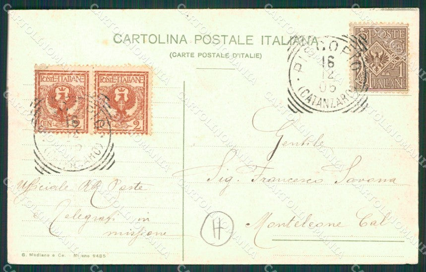 Vibo Valentia Piscopio Terremoto delle Calabrie cartolina QZ4240 – retro