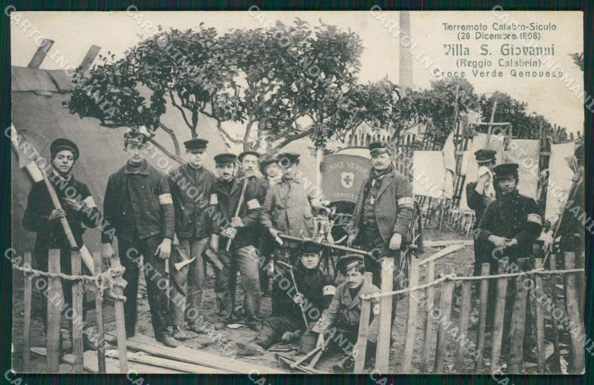Reggio Calabria Villa San Giovanni Terremoto delle Calabrie cartolina QZ4249 – fronte