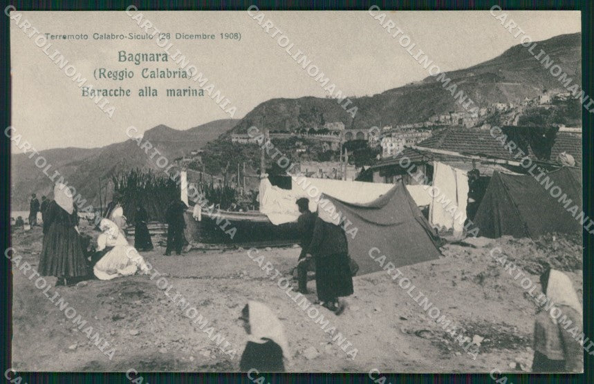 Reggio Calabria Bagnara Terremoto delle Calabrie cartolina QZ4255 – fronte
