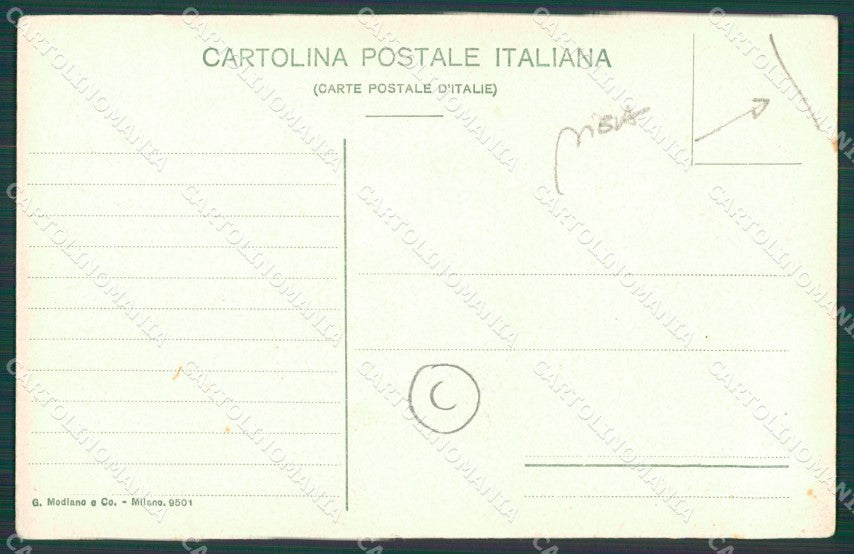 Vibo Valentia Pizzo Terremoto delle Calabrie PIEGA cartolina QZ4271 – retro