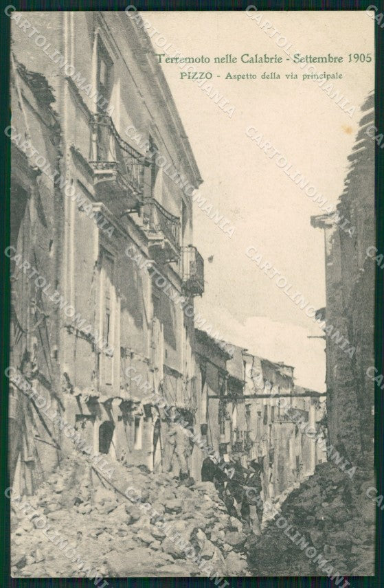 Vibo Valentia Pizzo Terremoto delle Calabrie cartolina QZ4272 – fronte