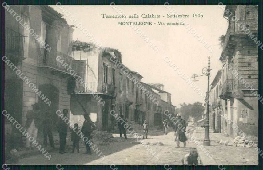 Vibo Valentia Monteleone Terremoto delle Calabrie cartolina QZ4278 – fronte