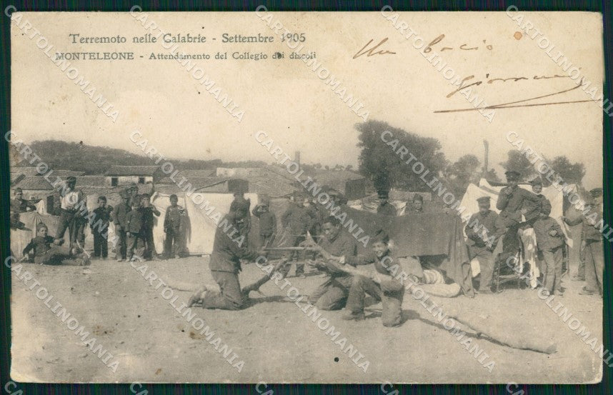 Vibo Valentia Monteleone Terremoto delle Calabrie cartolina QZ4280 – fronte