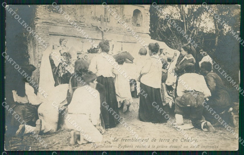 Vibo Valentia Monteleone Terremoto delle Calabrie PIEGA foto cartolina QZ4282 – fronte