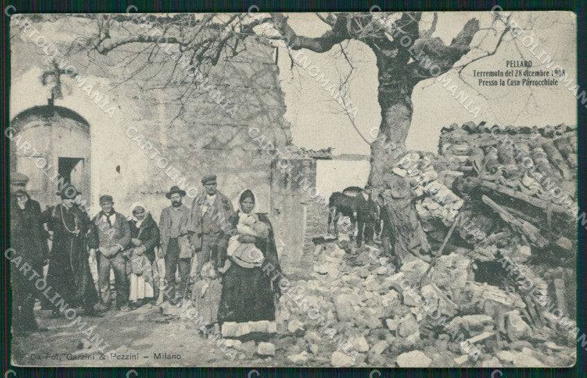 Reggio Calabria Pellaro Terremoto delle Calabrie SCOLLATA cartolina QZ4305 – fronte