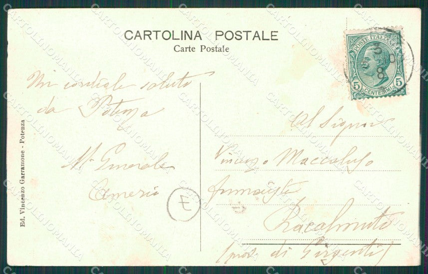 Potenza città PIEGA cartolina QZ4346 – retro
