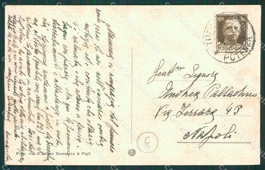 Potenza Trecchina Saluti da cartolina QZ4356 – retro