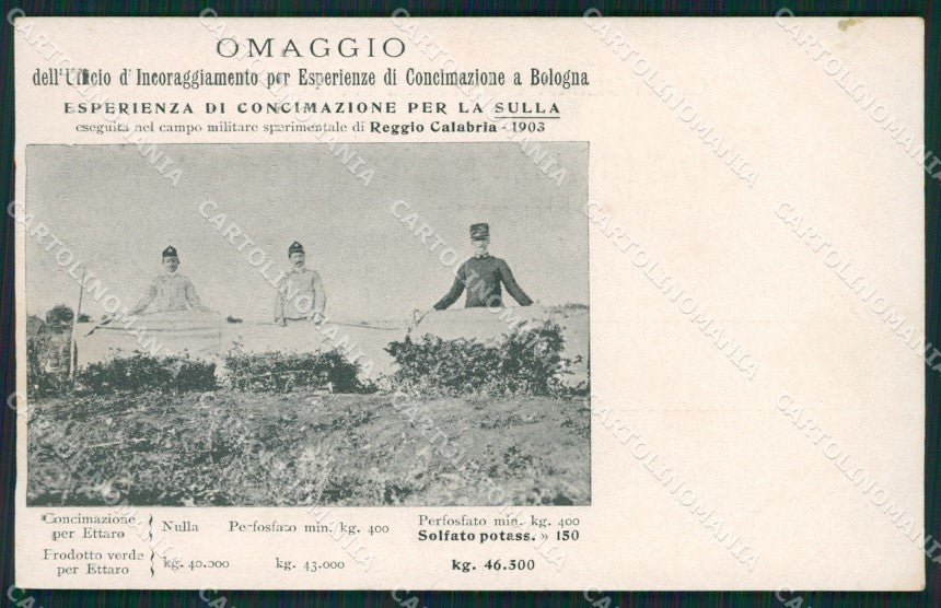Reggio Calabria Bologna Militari Agricoltura cartolina QZ4364 – fronte