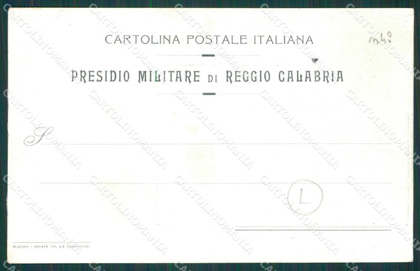 Reggio Calabria Bologna Militari Agricoltura cartolina QZ4364 – retro