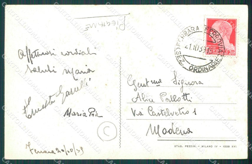 Ferrara città PIEGHINE cartolina QZ4378 – retro